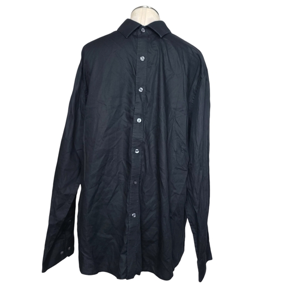 Bar III Black Button Down Long Sleeves Shirt XL 17-17.5 - Picture 1 of 5